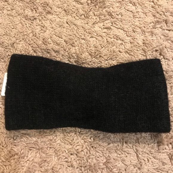 NEW Designer Bow Rhinestone Crystal Knit Soft Hair Band Headband Ear Muffs Black - Picture 3 of 3